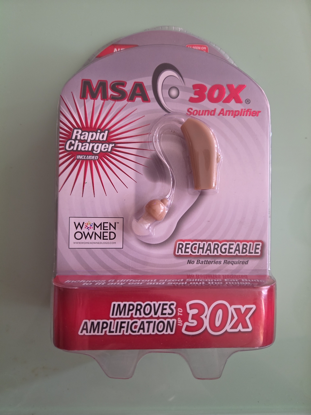 MSA 30X Rechargeable Sound Amplifier in Beige, NEW